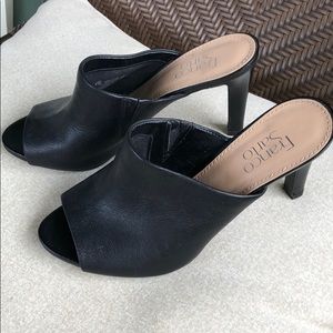 Franco Sarto Black High Heel Mules